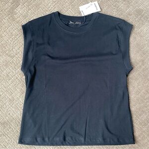 Pull&Bear Oversized Black Dropped Sleeve T-Shirt